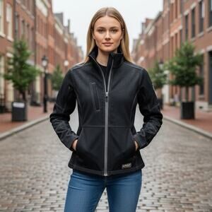 Ariat Western Team Fitted Riding Softshell Jacket Black Women's Size Small